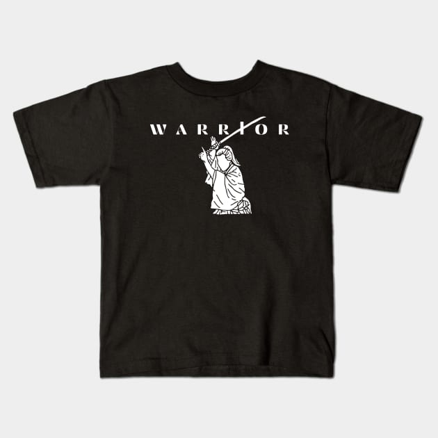 Female Samurai Warrior Kids T-Shirt by MyUniqueTee